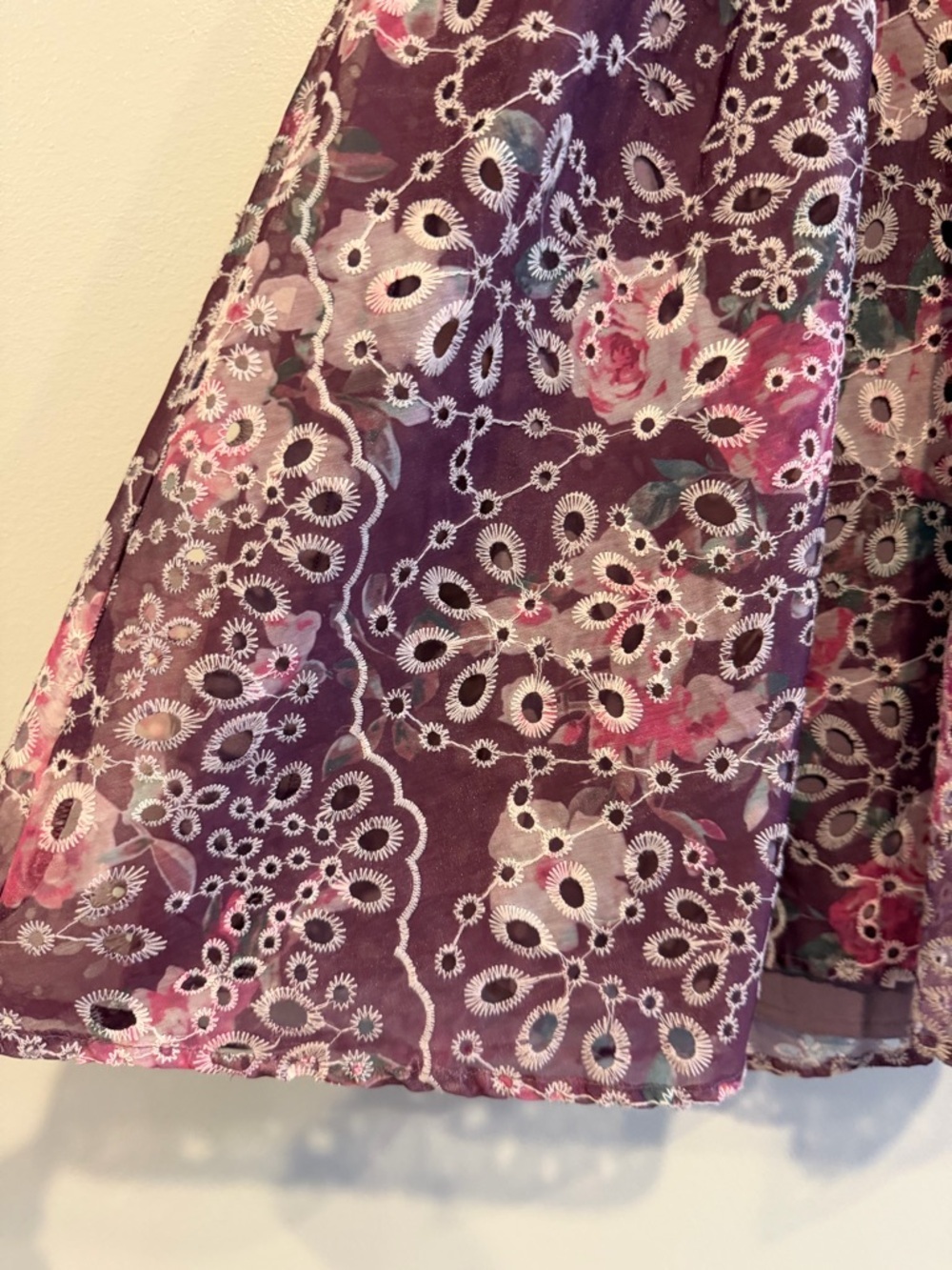 Altar'd State Lace Purple Mini Dress Size Small floral lined - Picture 4 of 14